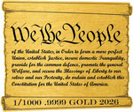 Monnaie WE THE PEOPLE Moments in US History 1/1000 Oz Medaille Or 2026 (PRÉCOMMANDE)