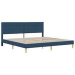 vidaXL Cadre de lit avec tête de lit Bleu 200 x 200 cm Tissu