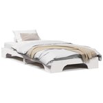 vidaXL Cadre de Lit Blanc Bois de pin massif 75 x 190 cm Super Résistant