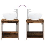 vidaXL Vanité de lavabo mural Bois ancien 49 5 x 44 5 x 65 cm