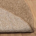 vidaXL Tapis de surface Rond HUARTE Naturel Ø 120 CM Polyester