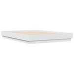 vidaXL Cadre de lit avec lumières LED blanc 120x200 cm