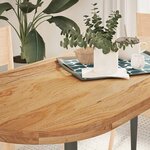 vidaXL Dessus de table 140x60x4 cm bois de chêne massif ovale