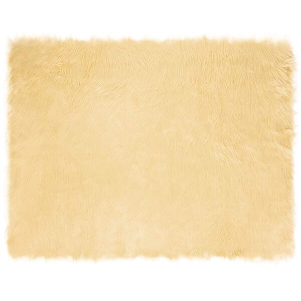 vidaXL Tapis en Peau de Mouton Synthétique Crème 240 x 340 cm
