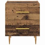 vidaXL Cabinet de chevet 2 Pièces Bois Ancien 40 x 35 x 47 5 cm