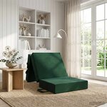 vidaXL Canapé-lit pliable 90 x 63 x 45 cm Vert foncé