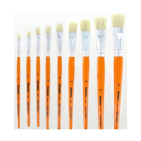 Brosse plate soie de porc n°8 Cléopâtre CLÉOPÂTRE