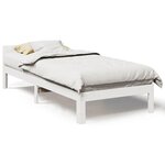 vidaXL Cadre de lit sans matelas blanc 80x200 cm bois massif de pin
