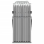 vidaXL Porte-bûches Gris clair 300 x 45 x 100 cm Acier galvanisé
