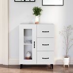 vidaXL Buffet blanc 69 5x34x90 cm bois d'ingénierie