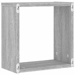 vidaXL Étagères cube murales 4 Pièces sonoma gris 30x15x30 cm