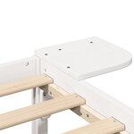 vidaXL Cadre de lit avec tables de chevet Blanc Blanc