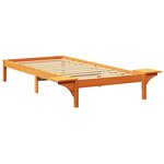 vidaXL Cadre de lit avec tables de chevet Marron 100 x 200 cm