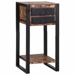 vidaXL Table d'appoint Multicolore 40 x 40 x 80 cm Bois Recyclé Solide