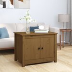 vidaXL Table basse Marron miel 71x49x55 cm Bois massif de pin