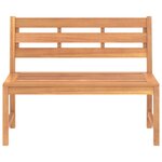 vidaXL Banc de jardin 114 cm Bois de teck solide