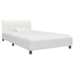 vidaXL Cadre de lit sans matelas blanc similicuir 90x200 cm