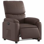 vidaXL Fauteuil inclinable électrique Marron Similicuir