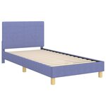 vidaXL Cadre de lit pour enfants avec tête de lit Bleu denim tissu