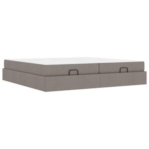 vidaXL Cadre de lit avec stockage Taupe 200 x 200 cm tissu