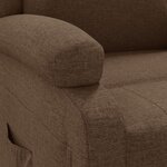 vidaXL Fauteuil inclinable Marron Tissu