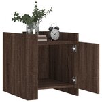 vidaXL Table de chevet chêne marron 45x50x50 cm bois d’ingénierie