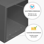 Préface 1 porte Gris anthracite mat RAL 7016 M