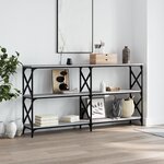 vidaXL Table console sonoma gris 156x28x80 5 cm bois d'ingénierie