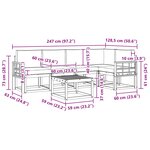 vidaXL Ensemble de canapés d'extérieur 6 pc Naturel et Beige
