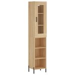 vidaXL Buffet haut Chêne sonoma 34 5x34x180 cm Bois d'ingénierie