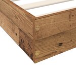 vidaXL Cadre de lit au sol Bois ancien 80 x 200 cm Bois d'ingénierie