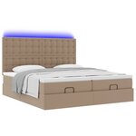 VidaXL Cadre de lit ottoman et matelas cappuccino 200x200cm similicuir