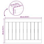 vidaXL Tapis de bain Uni Marron 60 x 40 cm bois