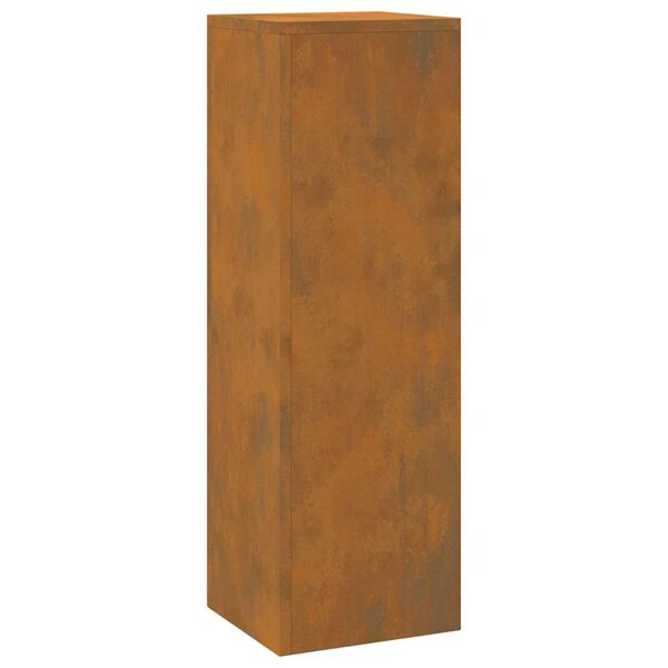vidaXL Supports pour plantes 2 Pièces Rouillé 24 x 24 x 75 cm