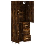 vidaXL Buffet haut Chêne fumé 69 5x34x180 cm Bois d'ingénierie