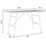 vidaXL Table à manger - Noire  110x55x62 cm  en bois d'acacia massif