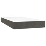 vidaXL Sommier à lattes de lit avec matelas et LED Gris foncé 90x190cm
