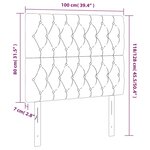 vidaXL Tête de lit à LED Crème 100x7x118/128 cm Tissu
