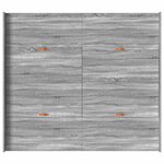 vidaXL Cadre de lit avec rangement Sonoma gris 200 x 200 cm