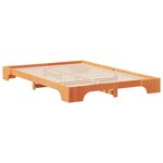 vidaXL Cadre de lit surélevé avec stockage Marron bois