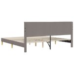 vidaXL Cadre de lit avec tête de lit Taupe 180 x 200 cm Tissu