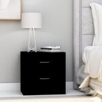 vidaXL Table de chevet Noir 40x30x40 cm Bois d'ingénierie