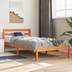 vidaXL Cadre de lit sans matelas cire marron 90x200 cm bois pin massif