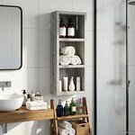 vidaXL Armoire murale de salle de bain Gris Sonoma 20 x 10 x 50 cm