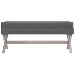 vidaXL Tabouret de rangement Gris foncé 110x45x49 cm Tissu