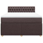 vidaXL Sommier à lattes de lit avec matelas Marron foncé 140x190 cm