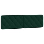 vidaXL Coussin de tête de lit vert foncé 180 cm velours