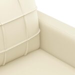 vidaXL Canapé à 3 places Crème 180 cm Similicuir