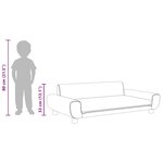 vidaXL Canapé pour enfants noir 100x54x33 cm velours