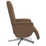 vidaXL Fauteuil inclinable avec repose-pieds marron tissu
